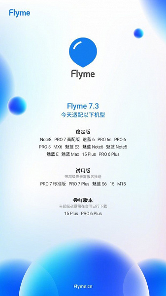 Какие смартфоны Meizu получат прошивку Flyme 7.3?