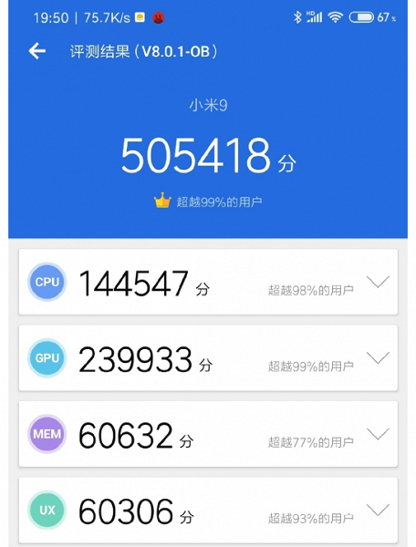 mi 9 antutu